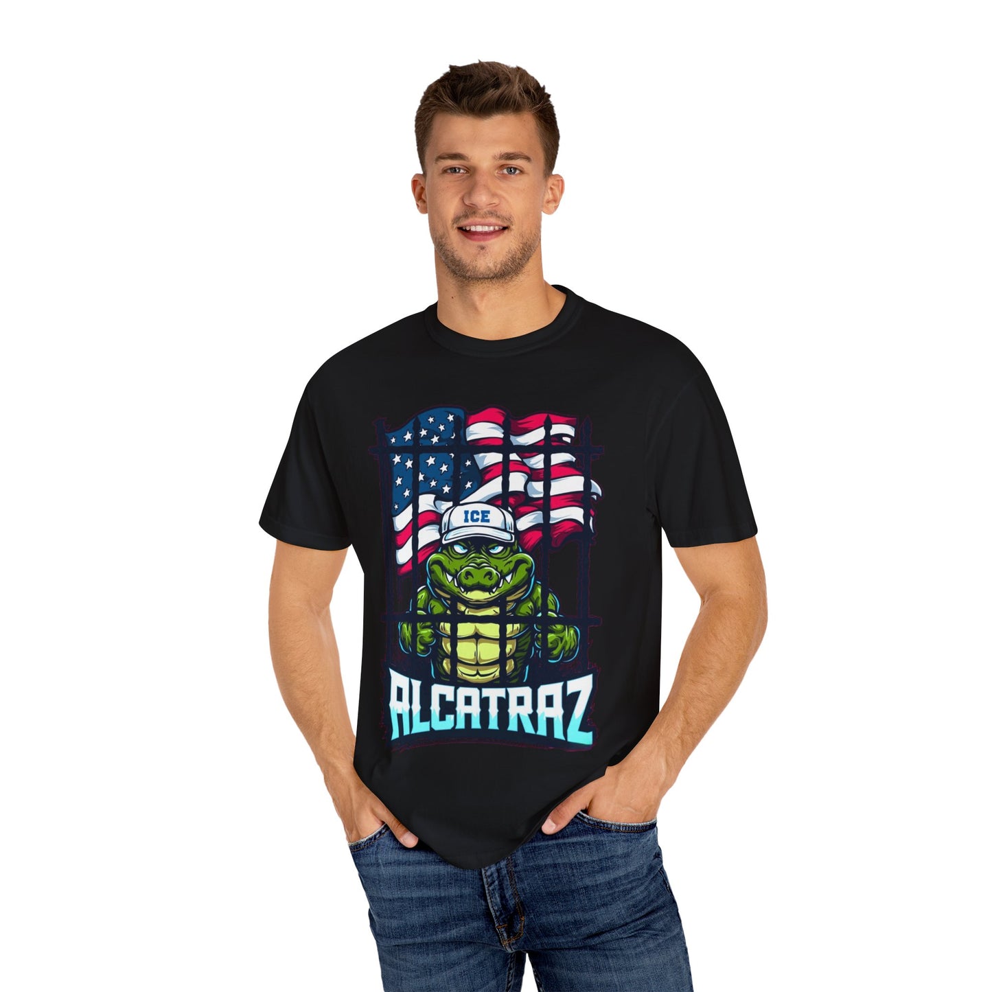 Alcatraz Tee, Unisex Casual Shirt, Fun Summer Top, Gift for Kids, Ice-Themed Apparel, Fun Unique Design
