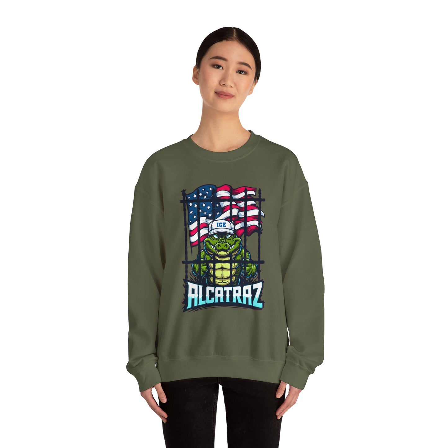Fun Alcatraz Sweatshirt, Unisex Casual Wear, Gift for Friends, Comfortable Layering, Perfect for Holidays