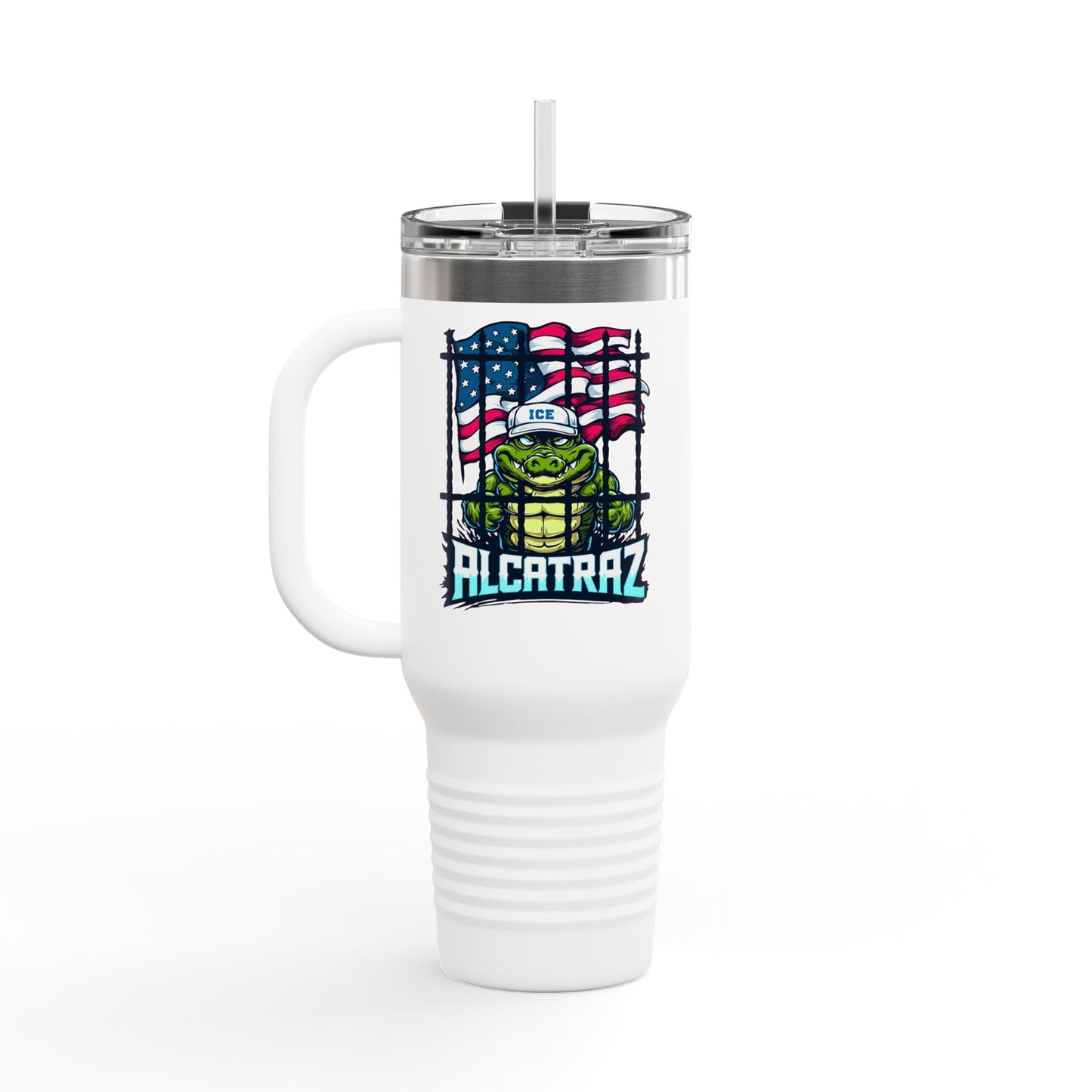 Alcatraz Travel Mug, 40oz Insulated Cup for Coffee Lovers, Travel Gear, Gift for Her, Perfect for Road Trips