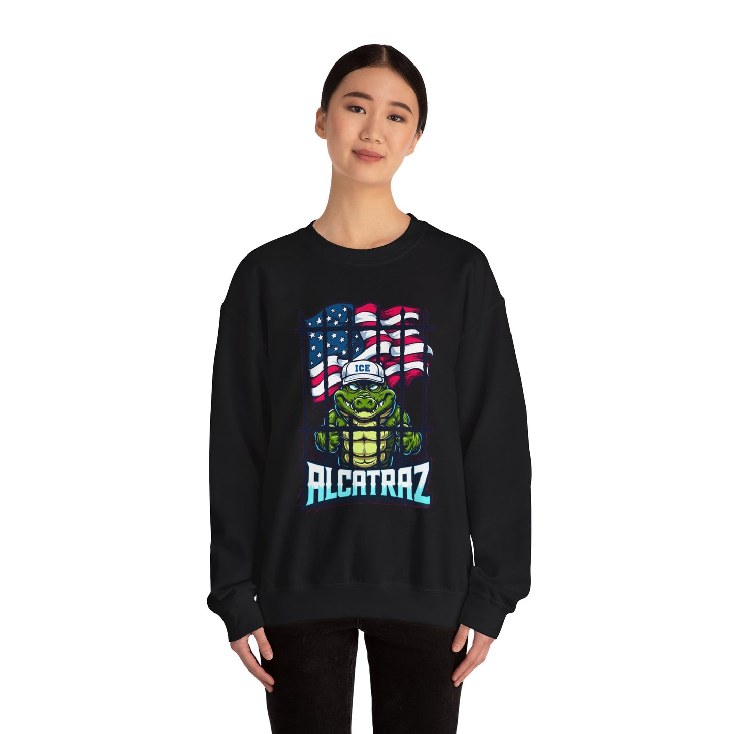 Fun Alcatraz Sweatshirt, Unisex Casual Wear, Gift for Friends, Comfortable Layering, Perfect for Holidays