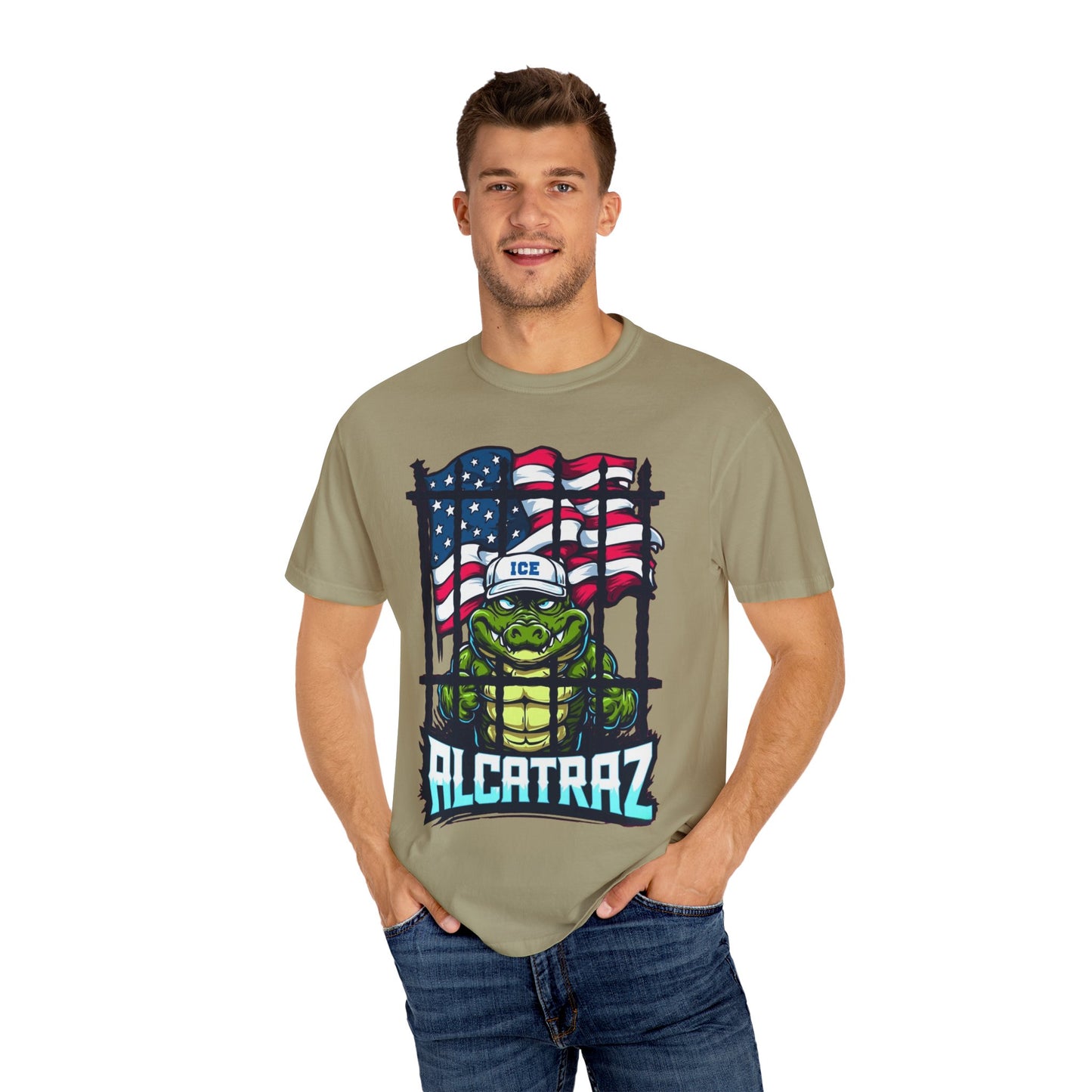 Alcatraz Tee, Unisex Casual Shirt, Fun Summer Top, Gift for Kids, Ice-Themed Apparel, Fun Unique Design