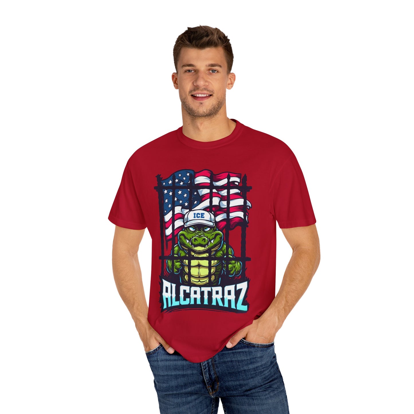 Alcatraz Tee, Unisex Casual Shirt, Fun Summer Top, Gift for Kids, Ice-Themed Apparel, Fun Unique Design