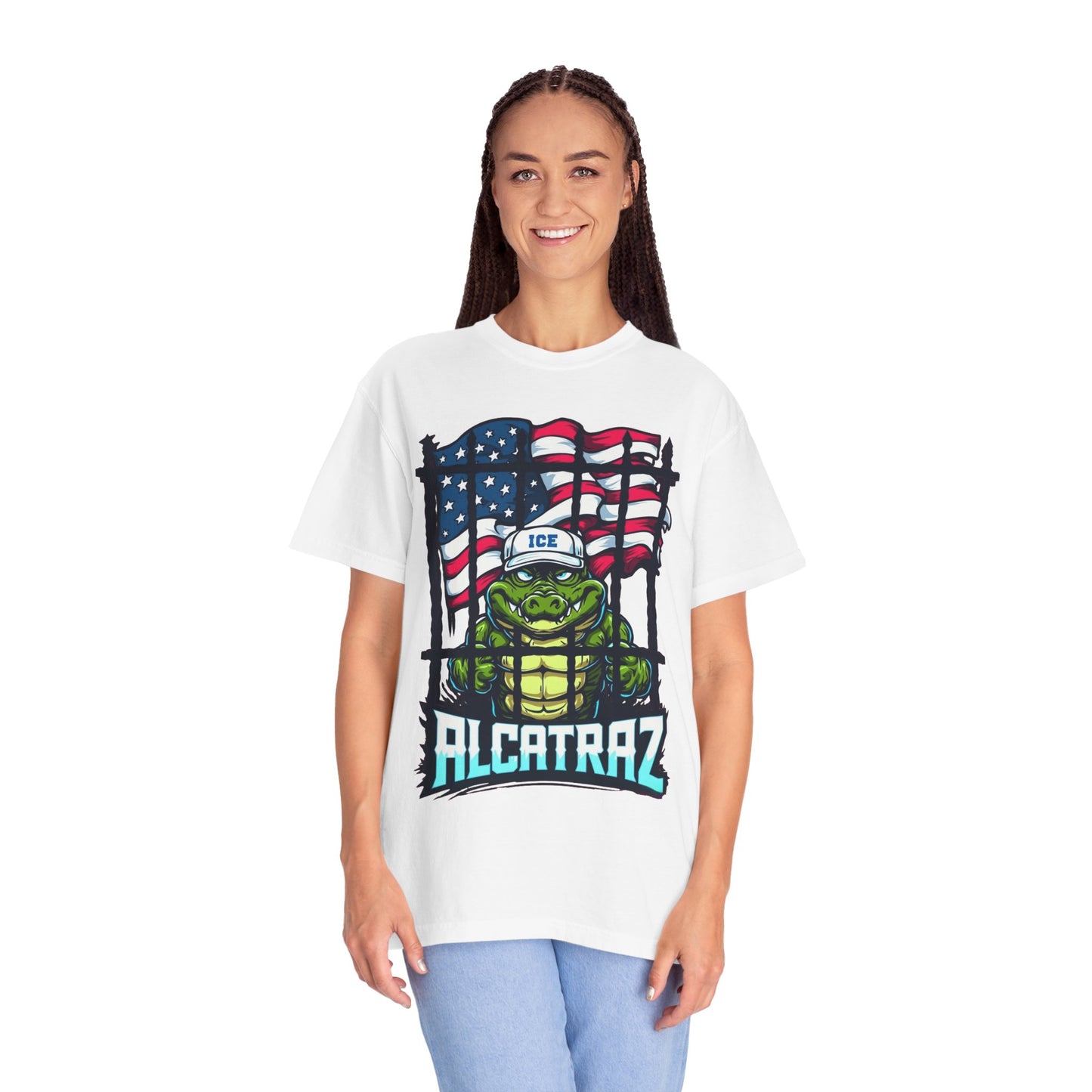 Alcatraz Tee, Unisex Casual Shirt, Fun Summer Top, Gift for Kids, Ice-Themed Apparel, Fun Unique Design