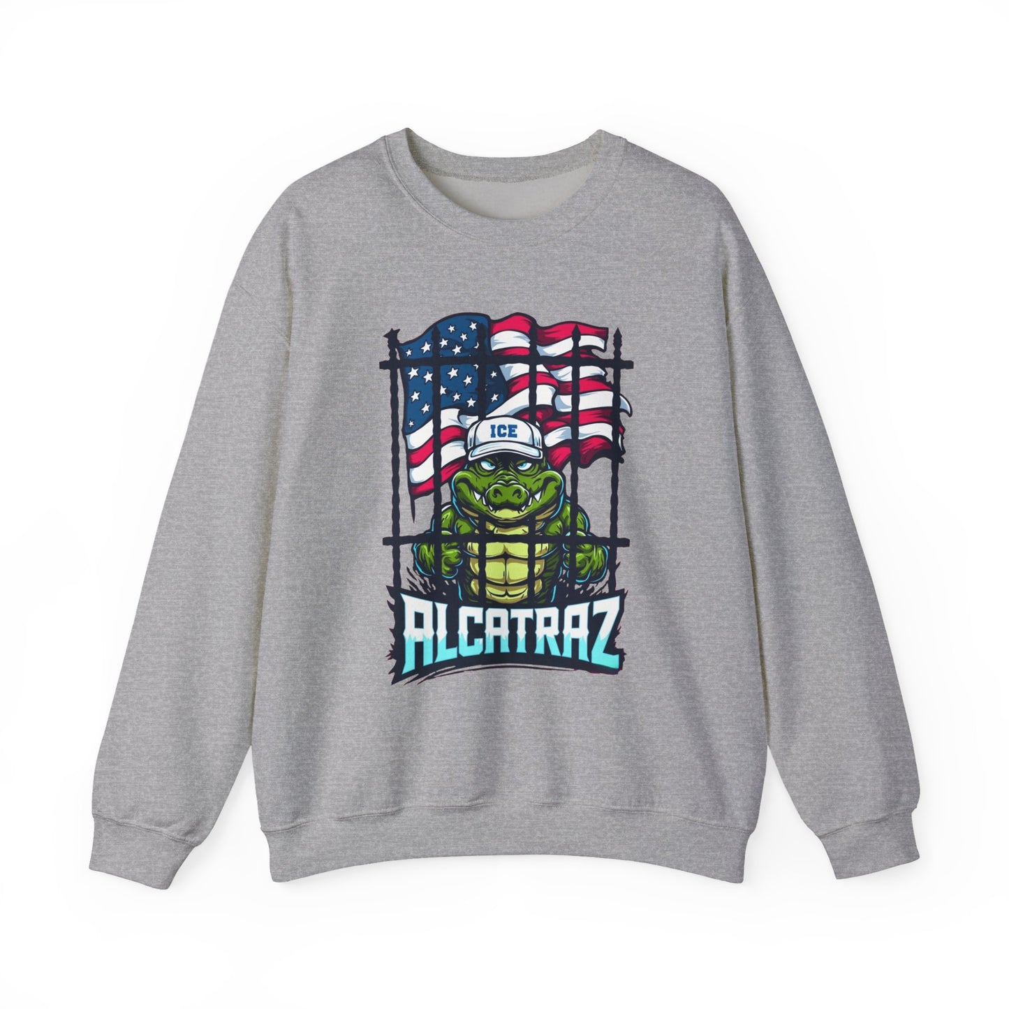 Fun Alcatraz Sweatshirt, Unisex Casual Wear, Gift for Friends, Comfortable Layering, Perfect for Holidays