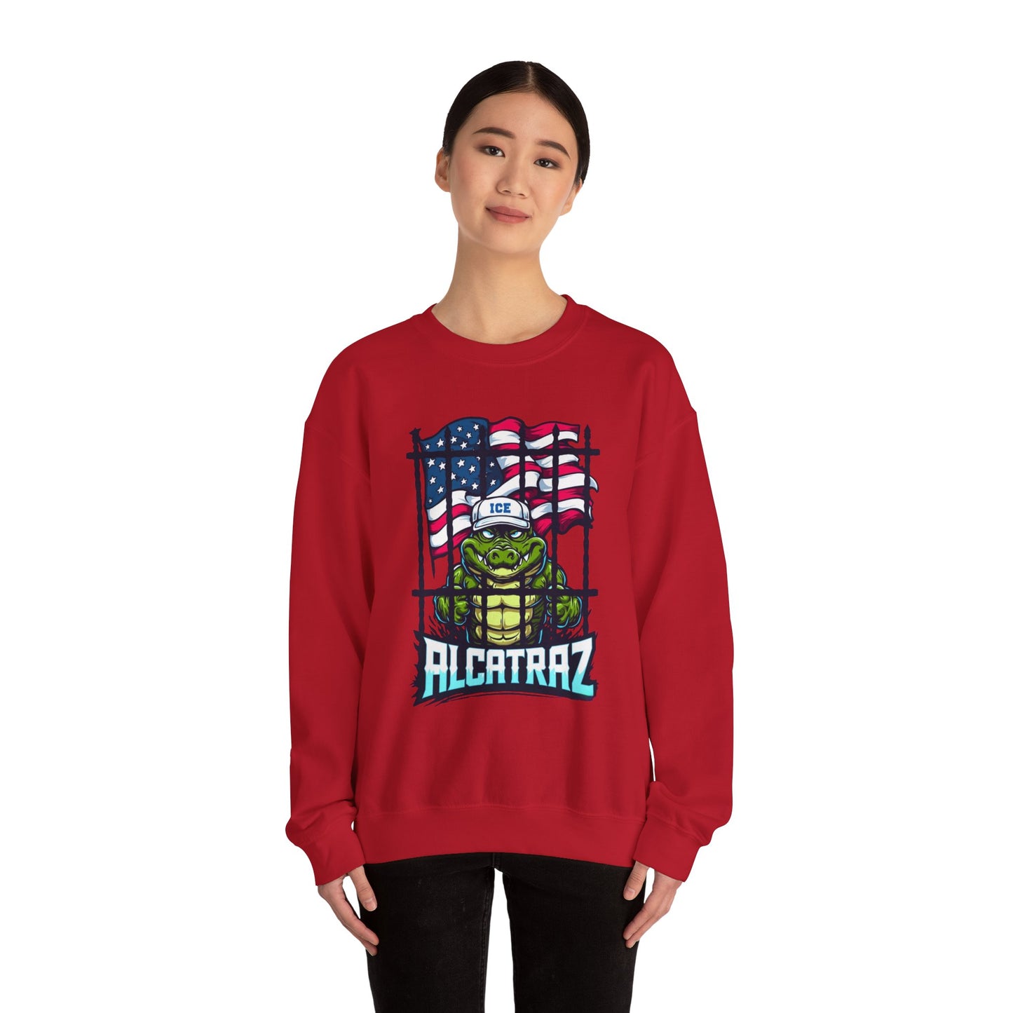 Fun Alcatraz Sweatshirt, Unisex Casual Wear, Gift for Friends, Comfortable Layering, Perfect for Holidays