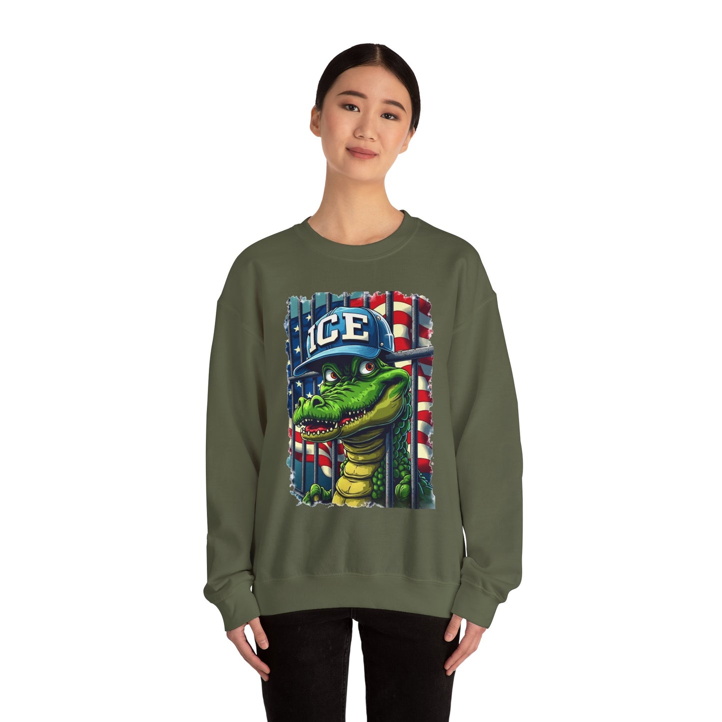 Cool Croc Sweatshirt, Unisex Pullover, Graphic Sweatshirt, Casual Wear, Gift for Friends