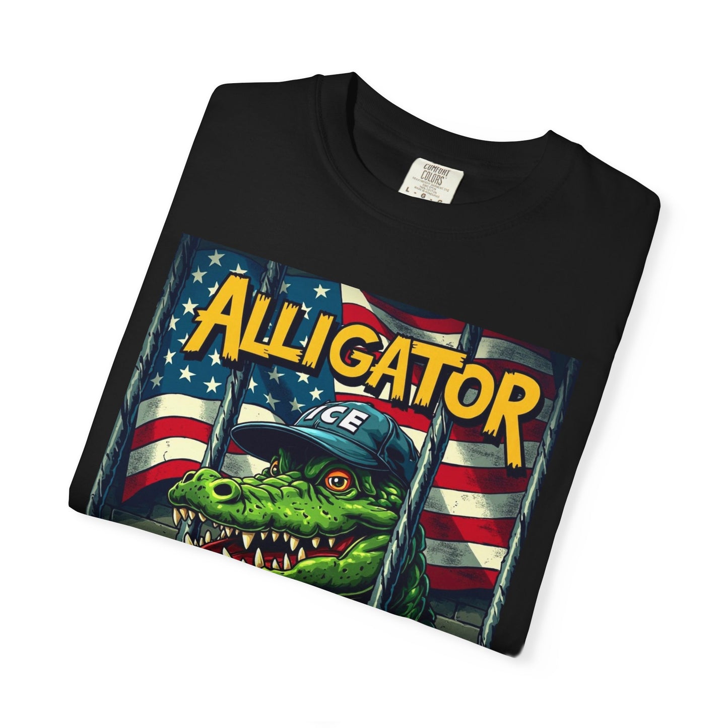 Alligator Alcatraz Black T-shirt | Fun Unisex Tee, Unique Gift, Casual Wear,