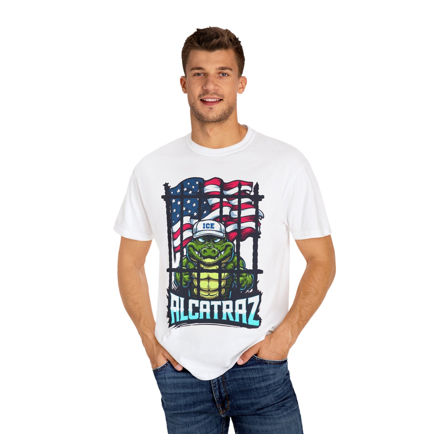 Alcatraz Tee, Unisex Casual Shirt, Fun Summer Top, Gift for Kids, Ice-Themed Apparel, Fun Unique Design