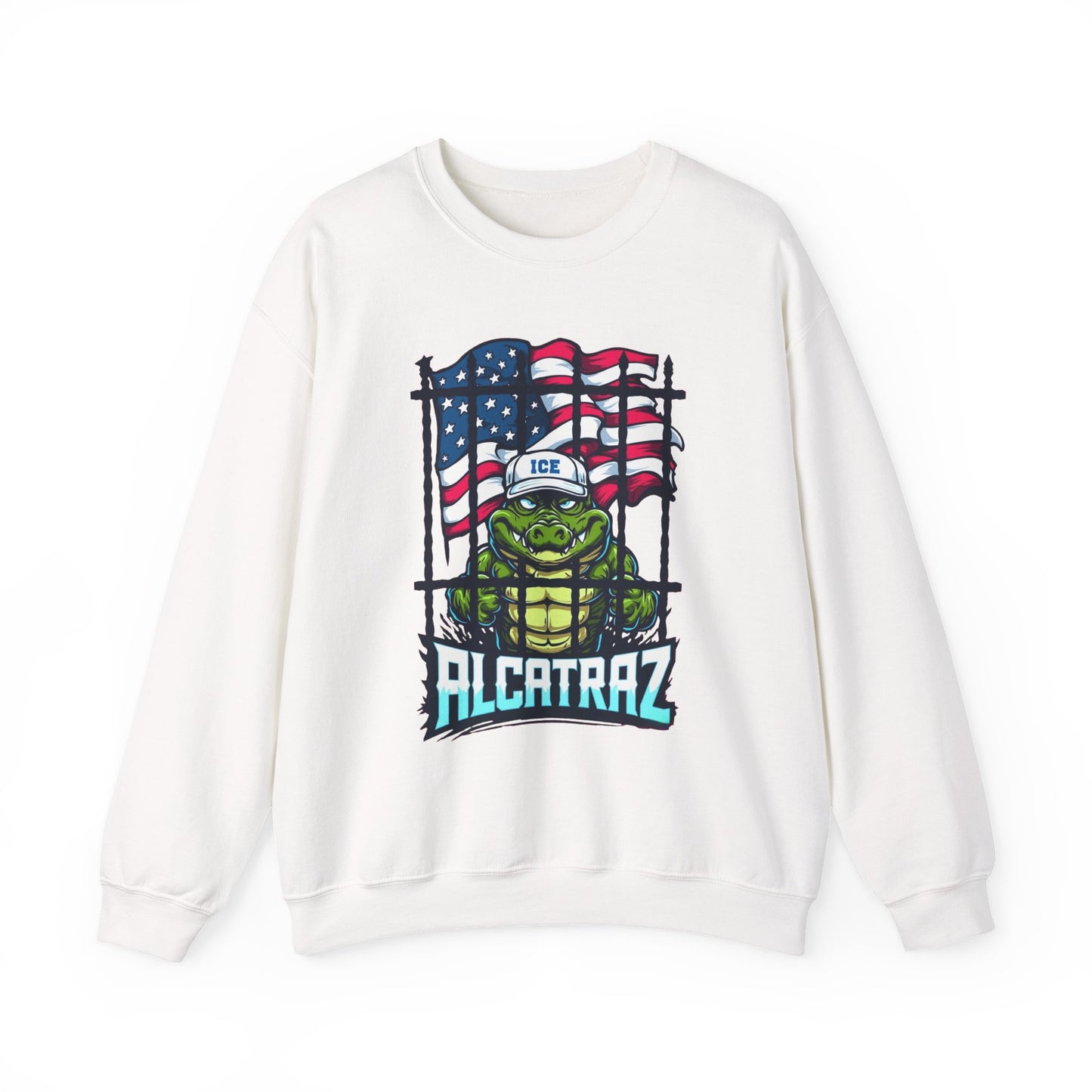 Fun Alcatraz Sweatshirt, Unisex Casual Wear, Gift for Friends, Comfortable Layering, Perfect for Holidays