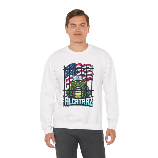 Fun Alcatraz Sweatshirt, Unisex Casual Wear, Gift for Friends, Comfortable Layering, Perfect for Holidays